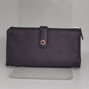 Radley London Bi-Fold Leather Wallet Grey Snap Closure/Zip